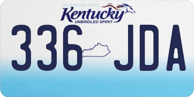 KY license plate 336JDA