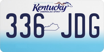 KY license plate 336JDG