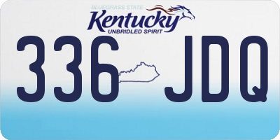 KY license plate 336JDQ