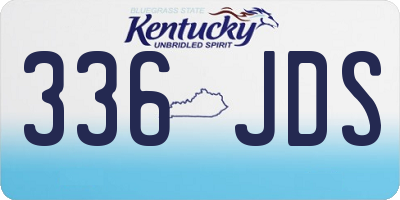 KY license plate 336JDS
