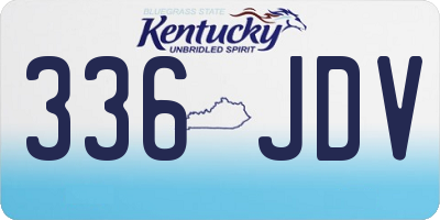 KY license plate 336JDV