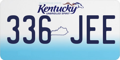 KY license plate 336JEE