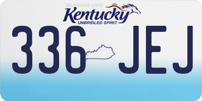 KY license plate 336JEJ