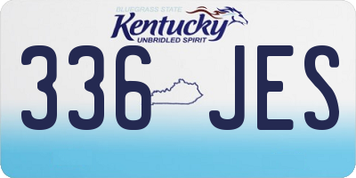 KY license plate 336JES