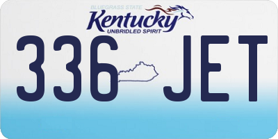 KY license plate 336JET