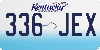 KY license plate 336JEX