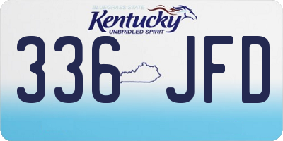 KY license plate 336JFD