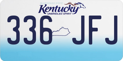 KY license plate 336JFJ