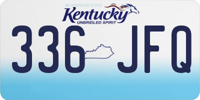 KY license plate 336JFQ
