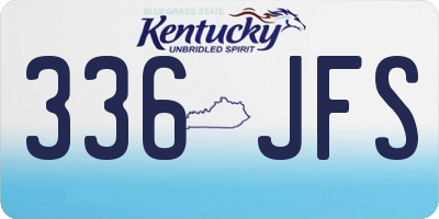 KY license plate 336JFS