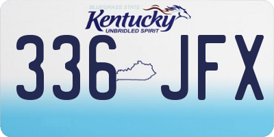 KY license plate 336JFX