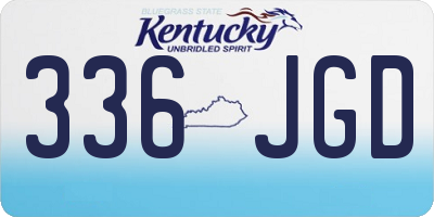 KY license plate 336JGD