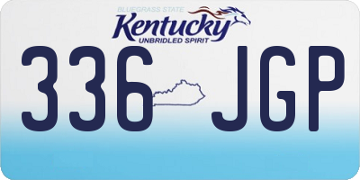KY license plate 336JGP