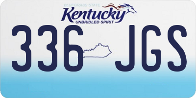 KY license plate 336JGS