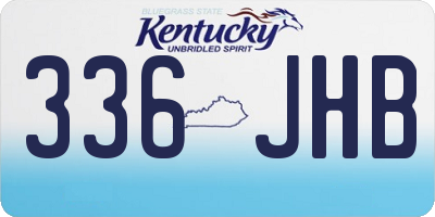 KY license plate 336JHB