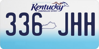 KY license plate 336JHH