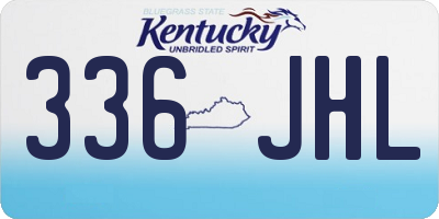 KY license plate 336JHL