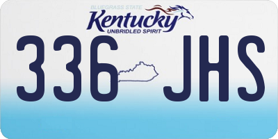 KY license plate 336JHS