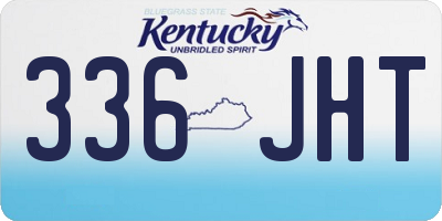 KY license plate 336JHT