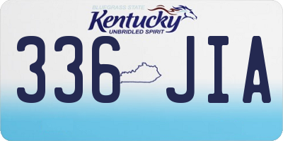 KY license plate 336JIA