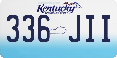 KY license plate 336JII