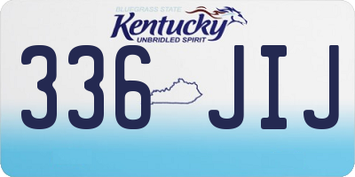 KY license plate 336JIJ