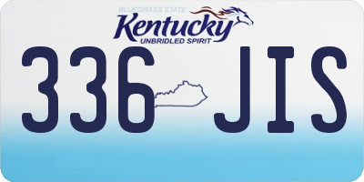 KY license plate 336JIS