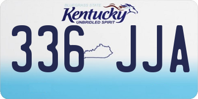 KY license plate 336JJA