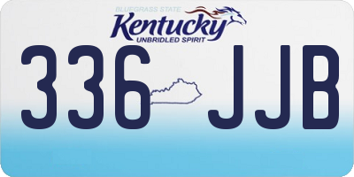 KY license plate 336JJB