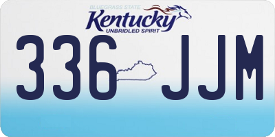 KY license plate 336JJM