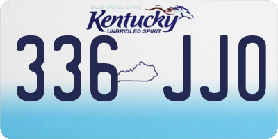 KY license plate 336JJO