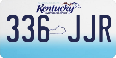 KY license plate 336JJR
