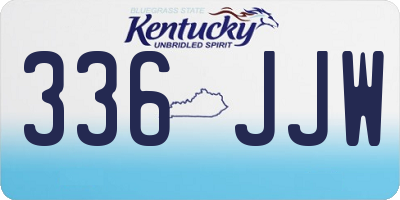 KY license plate 336JJW