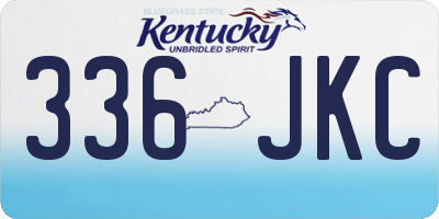 KY license plate 336JKC