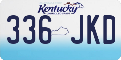 KY license plate 336JKD