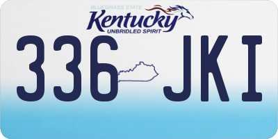 KY license plate 336JKI