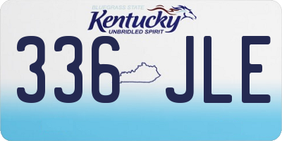 KY license plate 336JLE
