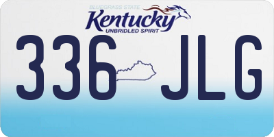 KY license plate 336JLG