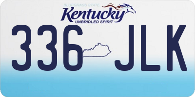 KY license plate 336JLK
