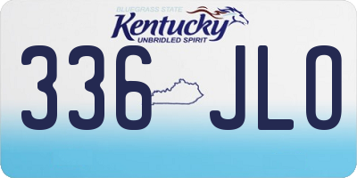 KY license plate 336JLO