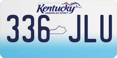 KY license plate 336JLU