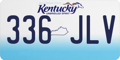 KY license plate 336JLV