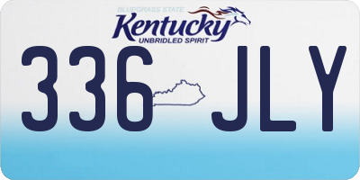 KY license plate 336JLY