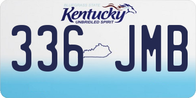 KY license plate 336JMB