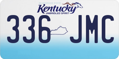 KY license plate 336JMC