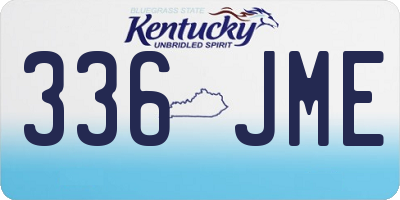 KY license plate 336JME