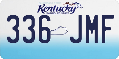 KY license plate 336JMF