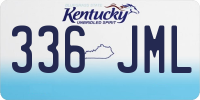 KY license plate 336JML