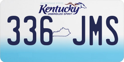 KY license plate 336JMS