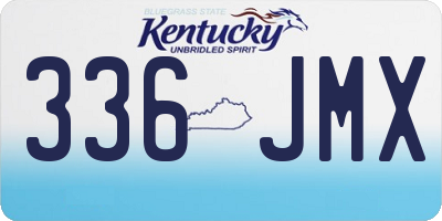 KY license plate 336JMX